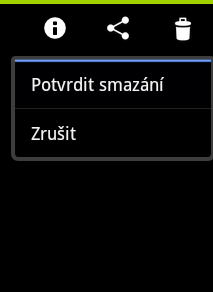 Vybraná alba můžete nahrávat na internet, odstraňovat nebo sdílet.