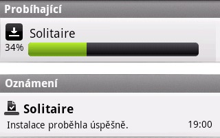 3 Na obrazovce s podrobnostmi kterékoli aplikace klepněte na položku Instalovat. Důležité Pečlivě si přečtěte!