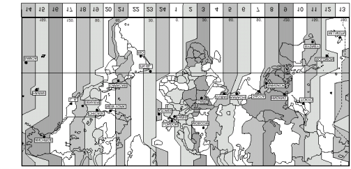 Pokročilé funkce Nahrávání Světové hodiny (World Clock) Tato funkce umožňuje snadné nastavení hodin na místní čas, když používáte videokameru na cestách kdekoli po světě.