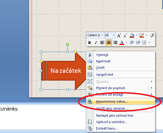 Pokročilé použití MS PowerPoint při tvorbě elektronických výukových materiálů 57 10.