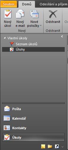 Microsoft Outlook 2010 Vytvoření úkolu Úkoly Nový úkol Vytvoření stejné
