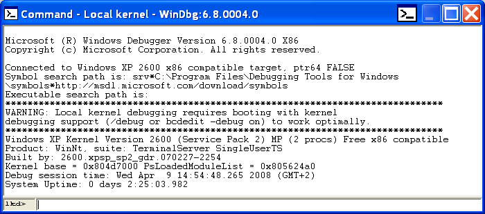 A.3 WinDbg 203 Obrázek A.