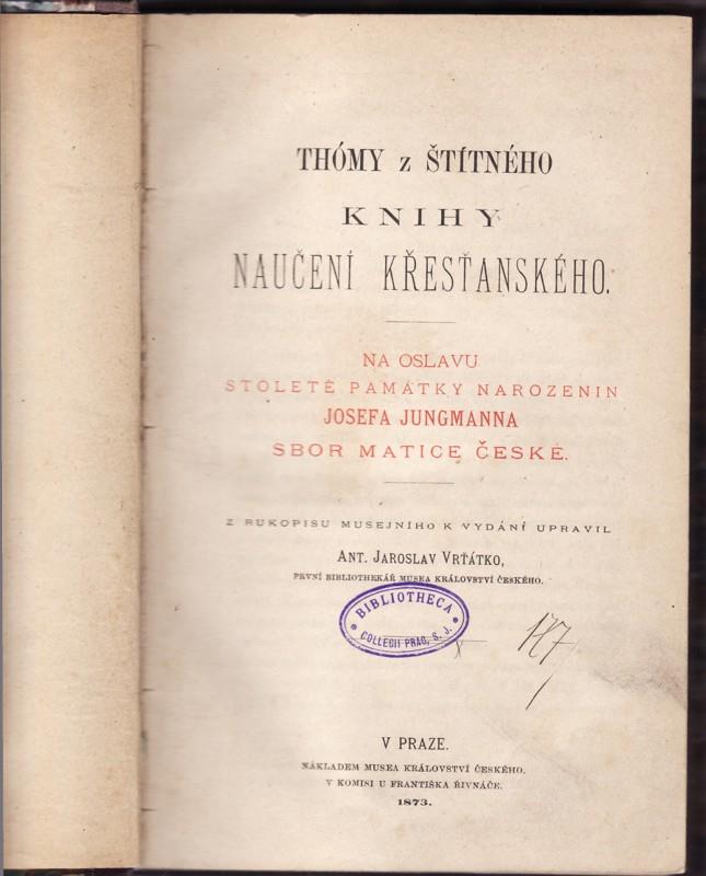 *Tomáš Štítný ze Štítného byl ovlivněn především myšlením Konrada Waldhausera a Jana Milíče. *Je prvním, kdo píše o náboženské tématice ryze česky.