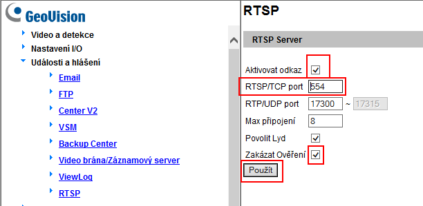 Rozklikněte menu Události a hlášení.