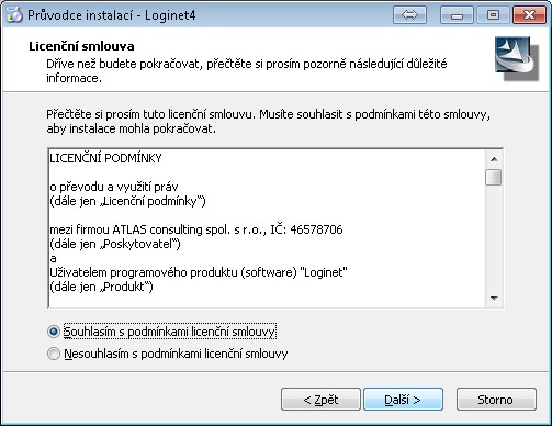 3.2.1. Průvodce instalací Začátek instalačního procesu Po spuštění Loginet4_Setup.exe, popřípadě Themio4_Setup.