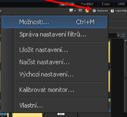 Kapitola 3: Pracovní prostředí programu Zoner 18 Tmavý vzhled šetří oči! Dialogové okno Možnosti nabízí velké množství více či méně srozumitelných a užitečných předvoleb.