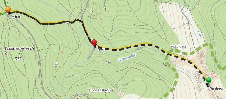 Trasa běžkařská vedlejší Trasa začíná na rozcestí Hamovanie a vede po červené turistické značce k Dibrovovu pomníku, kde se napojuje na běžkařskou magistrálu.