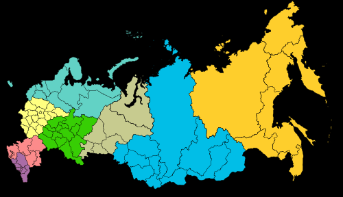 Příloha č. 2: Mapa a tabulka Administrativní členění Ruska název okruhu rozloha (km²) obyvatelstvo (2002 est.