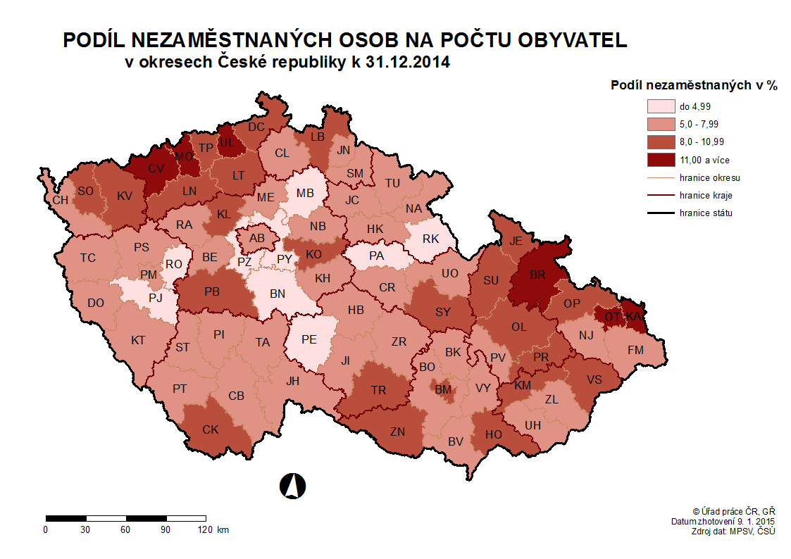 6 NEZAMĚSTNANOST V OKRESE NÁCHOD Všechny statistiky nezaměstnanosti budou uváděny k 31. 12. 2014 a čerpány z integrovaného portálu Ministerstva práce a sociálních věcí České republiky.