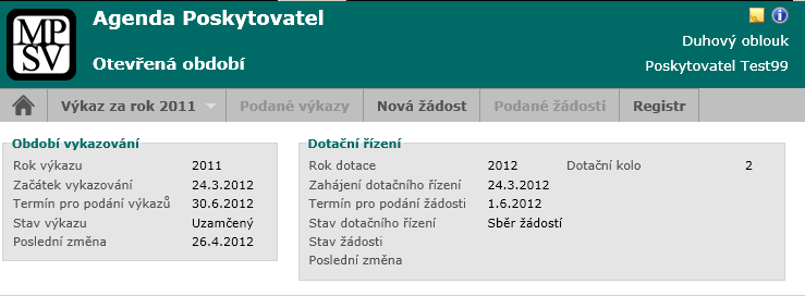 2. Aplikace, ovládání 2.2 Přihlášení Pro vstup do aplikace napište do internetového prohlížeče adresu: https://sos.mpsv.