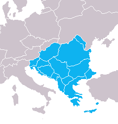 JIHOVÝCHODNÍ EVROPA RUMUNSKO BUKUREŠŤ SRBSKO BĚLEHRAD CHORVATSKO ZÁHŘEB BULHARSKO SOFIE BOSNA A