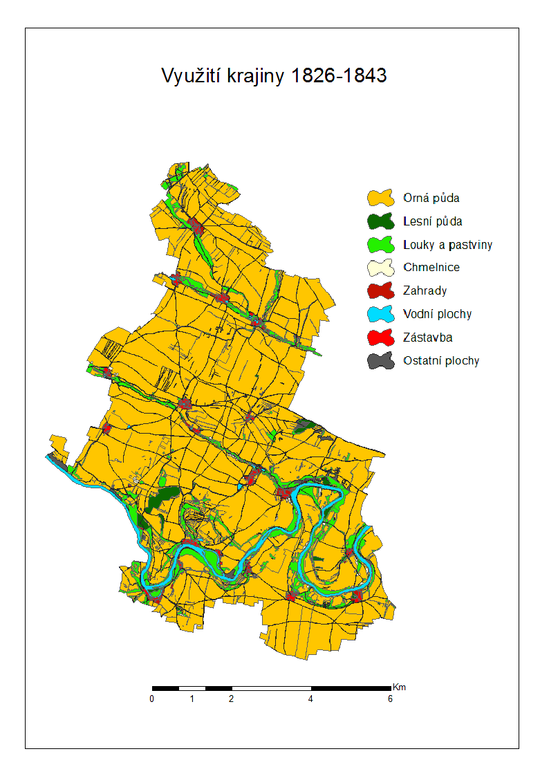 Obr. 3 Vektorizovaný krajinný pokryv