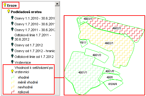 Délku odtokové linie si můžete změřit pomocí nástroje Měření vzdálenosti dole pod mapou. Kliknutím do mapy zahájíte měření, dvojklikem měření ukončíte.