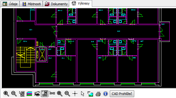 Tyto výkresy se vytváří v designovém systému AutoCad LT a pak se vkládají do systému GT Facility.