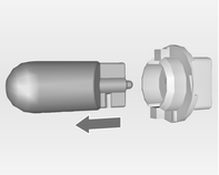 Péče o vozidlo 183 Osvětlení kaluží 1. Světlo odjistěte v dolní části a vyjměte ho. 2. Stiskněte přídržný výčnělek a vytáhněte konektor. 3.