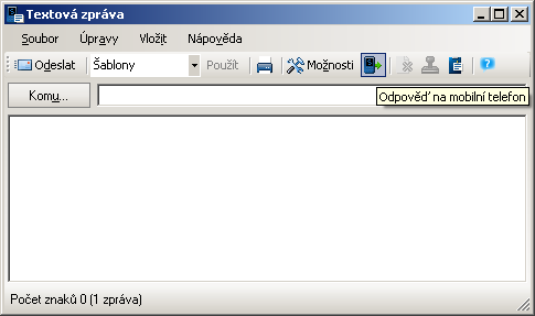 A: Při odesílání zprávy a to jak SMS, tak i MMS máte možnost volit, zda odpověď na tuto zprávu chcete doručit na mobilní telefon či do klienta MMSenderu.