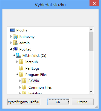 15 Na uvedené obrazovce je možné také změnit adresář, kam se nainstalují binární soubory systému BankKlient (viz. Kořenový adresář instalace programů).