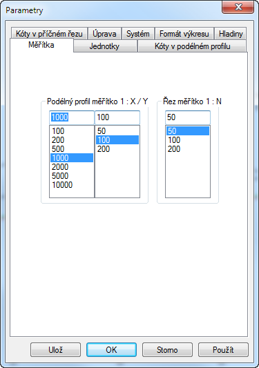 Kapitola 23 Parametry programu Tlačítko [Ulož] slouží k uložení nastavených parametrů do konfiguračního souboru.