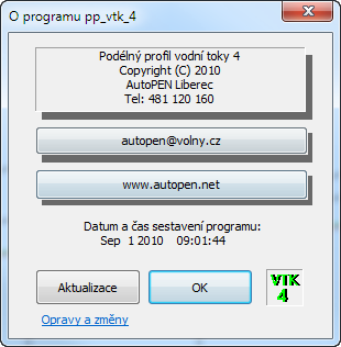 Kapitola 24 Automatické aktualizace programu Program je vybaven kontrolou aktuálnosti daného sestavení (datum poslední změny programu).