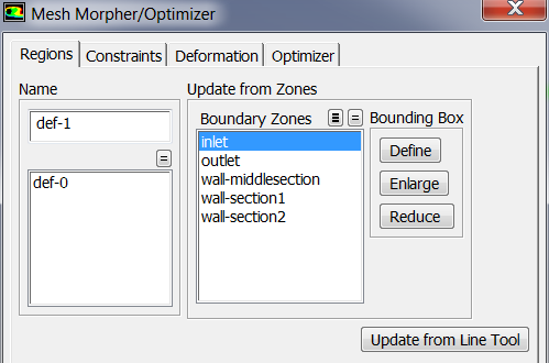 Mesh Morpher (FL) Fluent Mesh Morpher a Optimizer parameters spolupracuje s Design Explorer Kombinace optimalizačních nástrojů DesignXploreru s Fluent Mesh Morpher a Optimizer (MMO) Rychlejší