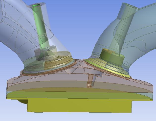 Workbench IC Engine System Uživatelské prostředí Zmenšení času potřebného pro vytvoření simulace chladného proudění ( cold-flow )