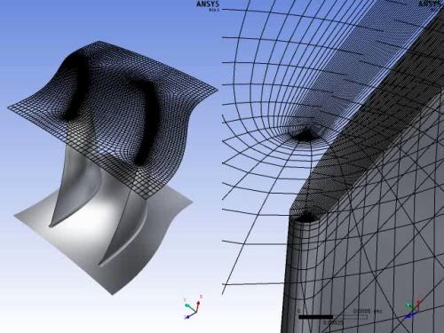 pohyb mřížky se řídí podle tvaru počáteční mřížky Základní použití je pro modelování kmitání lopatek Podle kmitajícího konce lopatky se deformuje povrchová mřížka na stěně