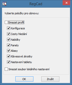 Postup pro (úplné) obnovení nastavení: 1. Před samotným obnovením ukončete progecad. Jestliže se progecad opakovaně nespustil, bude nutné jeho ukončení přes Správce úloh úloha icad.exe. 2.