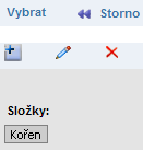 s adresářem složek vyberete složku, pod kterou budete novou vkládat a kliknete na