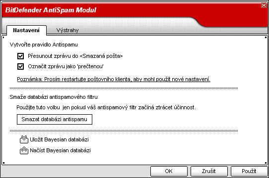 Modul Antispam 09 Poznámka Doporučujeme, abyste přidali jména Vašich přátel a jejich e-mailové adresy do Seznam přátel.