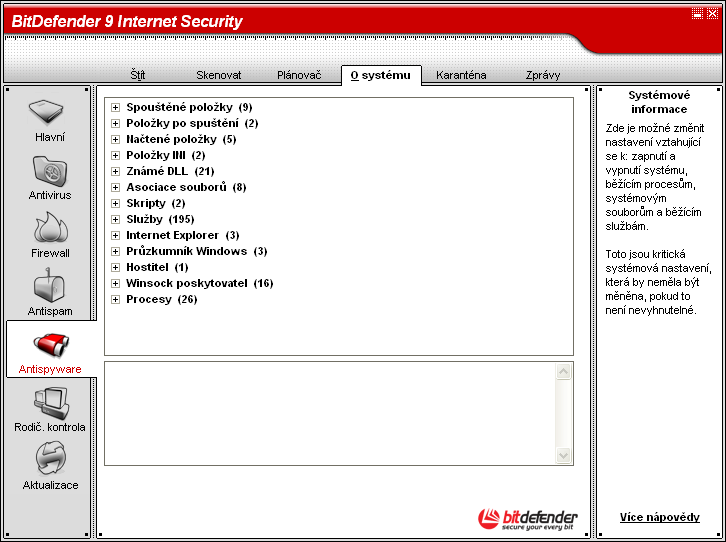 10 Modul Antispyware Sekce Plánovač je společná pro modul Antivirus a Antispyware a může být zpřístupněna z obou modulů kliknutím na záložku Plánovač.