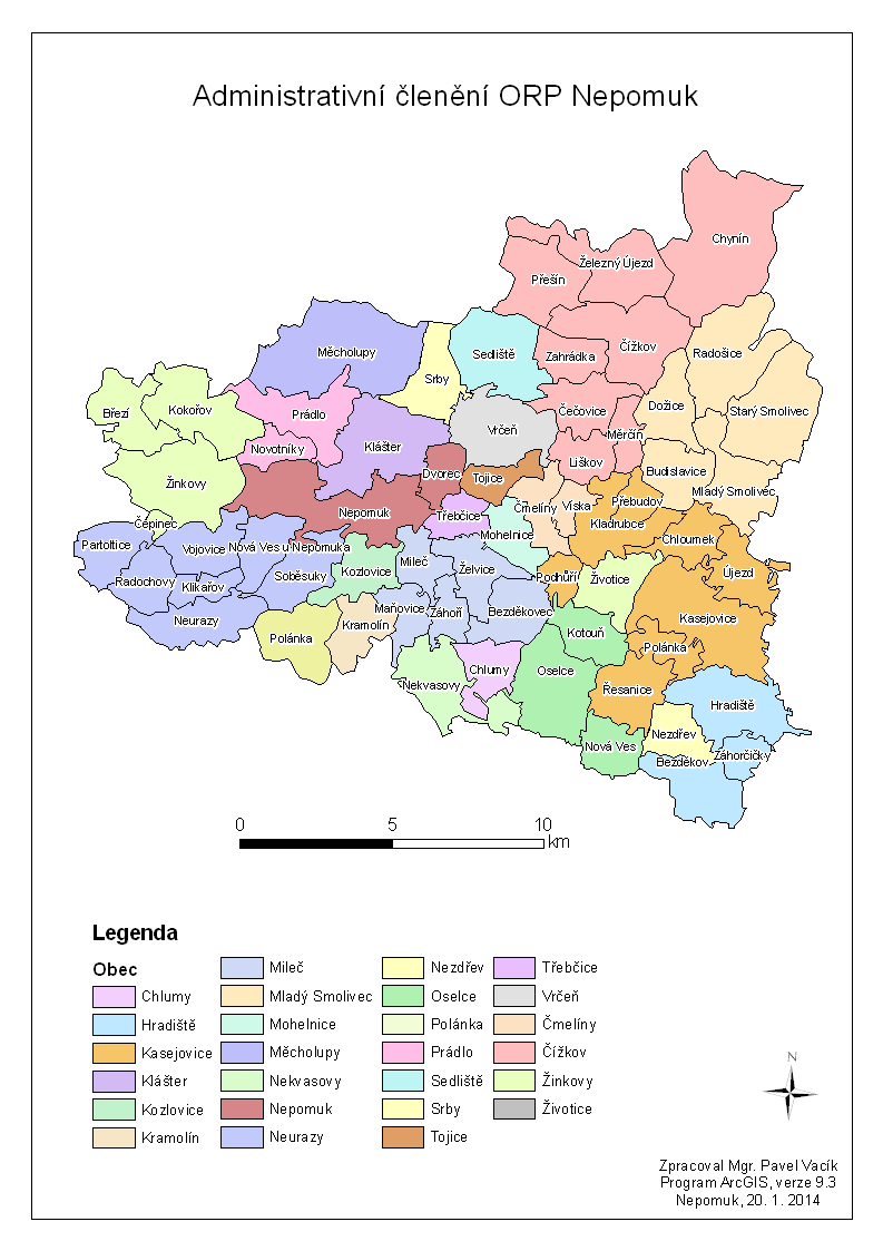 Mapa 2: Administrativní