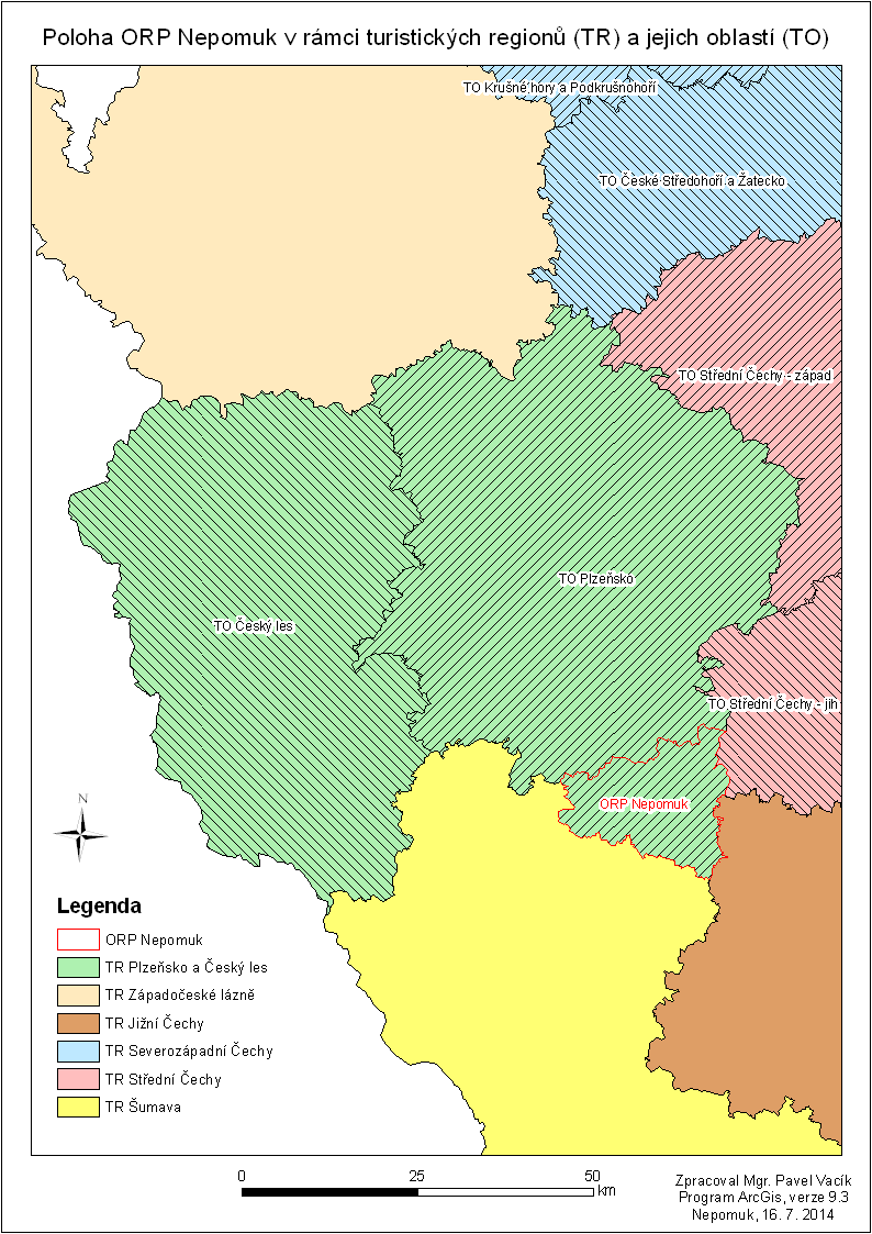 Mapa 37: Poloha ORP Nepomuk v rámci