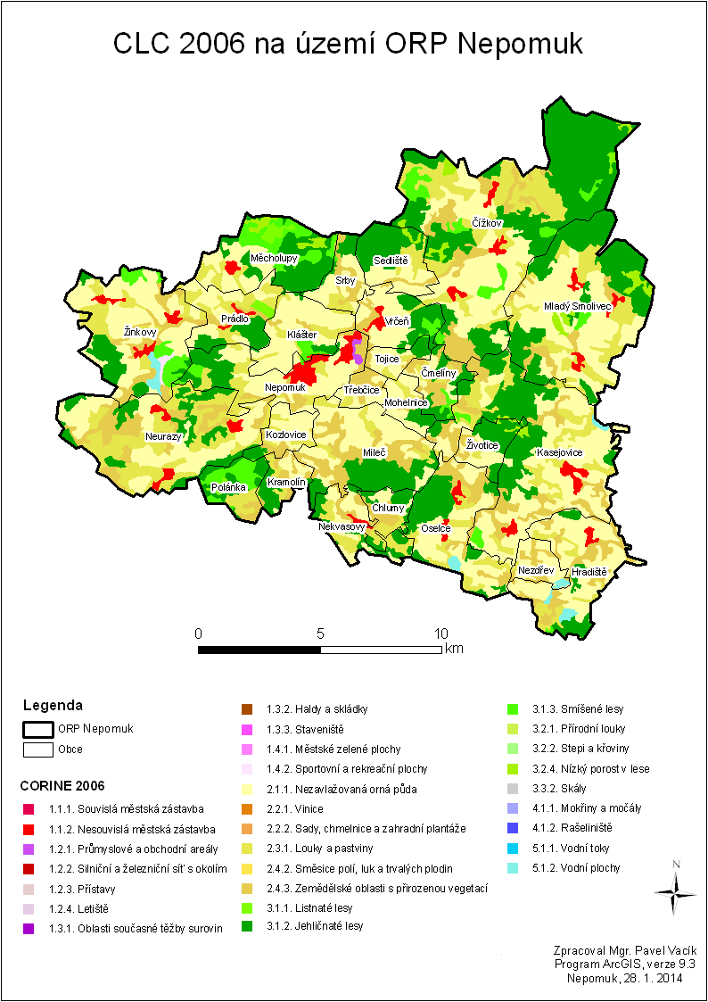 Mapa 16: CLC 2006 na