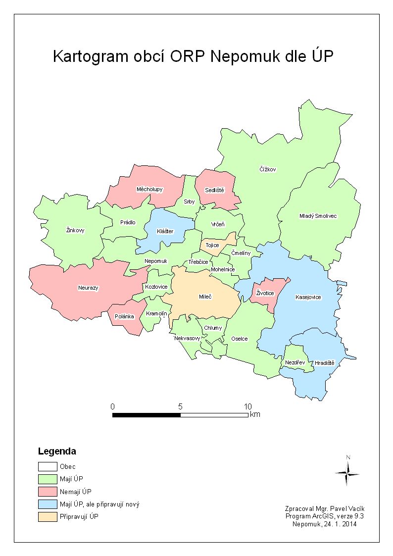 Mapa 20: Kartogram obcí