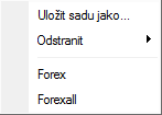 Sekce Symboly Nový pokyn (F9) Okno grafu Tímto aktivujete nový pokyn pro nákup nebo prodej daného instrumentu, včetně čekajících pokynů. Pro více informací viz podkapitola Nový Pokyn.