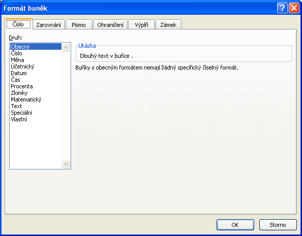 Obsahu buňky lze nastavit různý formát. Jinými slovy, pomocí formátu buňky lze určit, zda Excel napsaný text v buňce bude považovat za text, číslo, měnu nebo například datum.