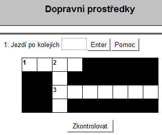 JMatch Do levého sloupce napíšeme jednu sadu slov; do pravého sloupce pak ke každému slovu odpovídající dvojici; program pak vše zamíchá, pokaždé náhodně. 3 druhy výstupů Soubor Vytvoř Web stránku: 1.