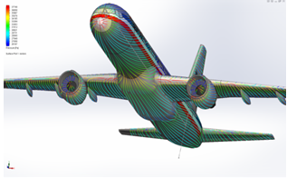 SolidWorks Flow Simulation Obrázek eroze Když používáte funkci Studie částic volba Obrázek eroze umožňuje vizualizaci rozmístění intenzity akumulace eroze na povrchu.