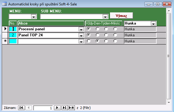 48 Školící dokumentace Soft-4-Sale PODZIM 2009 TAB Pole, na které bude přeskakovat kurzor po použití klávesy Enter a Tab. Tady je tedy rozhodnutí o pohybu kurzoru na řádcích dokladu.