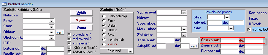 II. den školení PODZIM 2009 83 nabídka se zahraniční měnou a se slevou nabídka slovensky se zahraniční měnou a slevou Využití pole úspěšnost k oblasti na řádku nabídky + možnost vyhledávání v