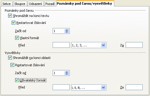 115 Barva nebo výplň pozadí sekce Pozadí sekce můžete vyplnit barvou nebo grafikou načtenou z obrázku. O tom, co bude jako výplň použito, rozhoduje nastavení voliče Jako v horní části karty Pozadí.