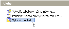 274 Pohledy na tabulku Pohledy se vytvářejí podobně jako dotazy.