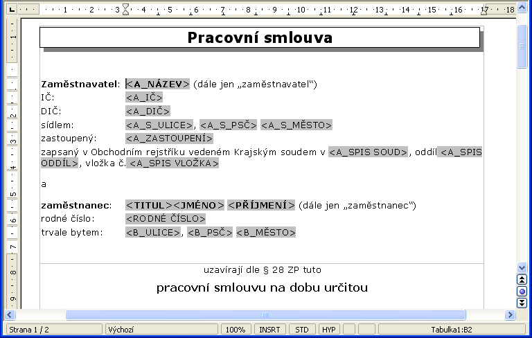 43 Pokud pracujete v Linuxu a instalujete jednotlivé části 602Office manuálně nebo při ruční instalaci ve Windows), najdete složky se smlouvami na distribušním CD ve složce Smlouvy.