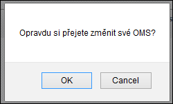 a. Ano změnit i. Požadavek na změnu se uloží do databáze ii. Uživatel je stále přiřazený k původnímu OMS a čeká na potvrzení členství v novém OMS iii.