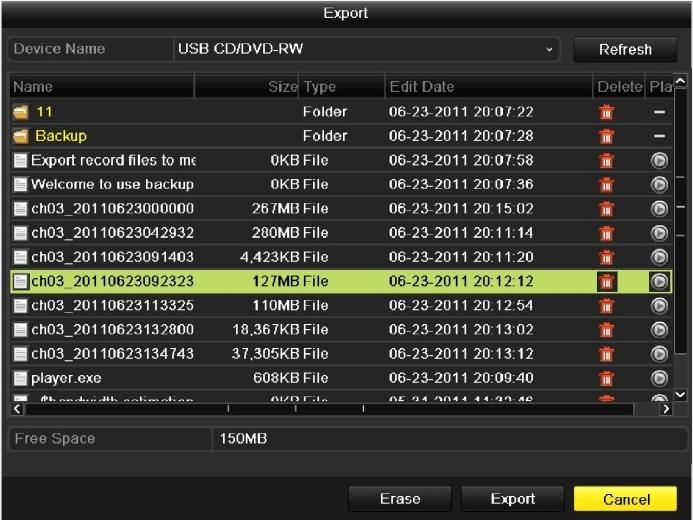 Obr. 7.13 Export dokončen 5. Kontrola výsledků zálohování. Zvolte soubor záznamu v rozhraní exportu a stiskněte tlačítko pro jeho kontrolu.