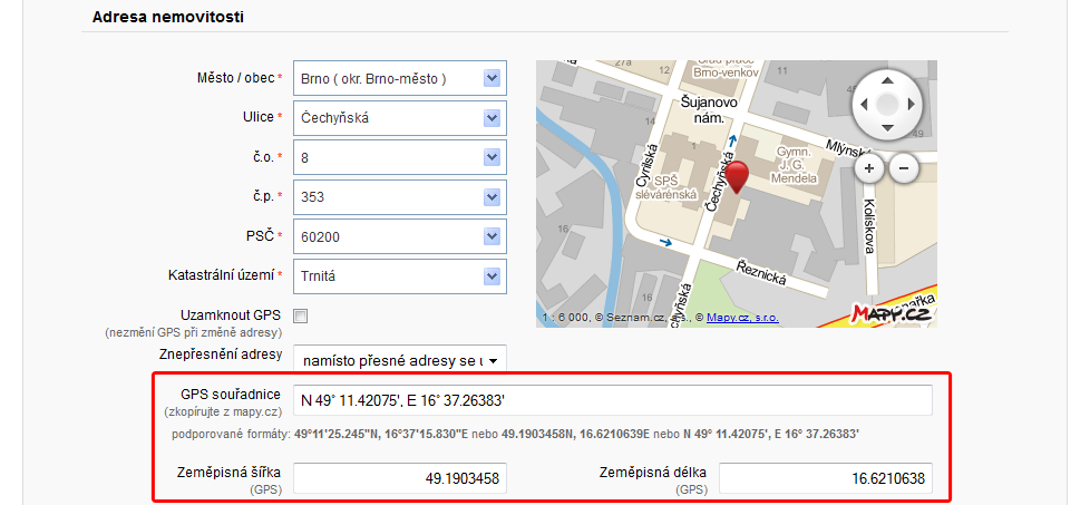 12 Jak vložím GPS souřadnice k