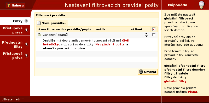 toto skóre, tím vyšší je pravděpodobnost, že testovaná zpráva je skutečně spam. Kapitola 13.