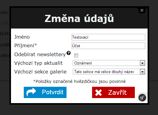 Nastavení uživatelského účtu Svůj uživatelský účet je možné zobrazit a upravit ve sekci Nastavení, do které je možné se dostat pomocí tlačítka v menu (viz. Obrázek 6).