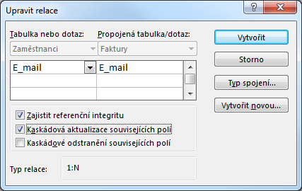 10 Access 181 vazby 1:N s použitím propojovací tabulky. V příkladu knih a autorů by bylo potřeba vytvořit tabulku, v níž by byly kombinace autorů a knih. OBR.