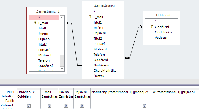 10 Access 188 OBR. 10-17: NÁVRH DOTAZU D09 ZAMĚSTNANCI D10 prodeje zaměstnanců Souhrny ve výsledku dotazu 10.3.